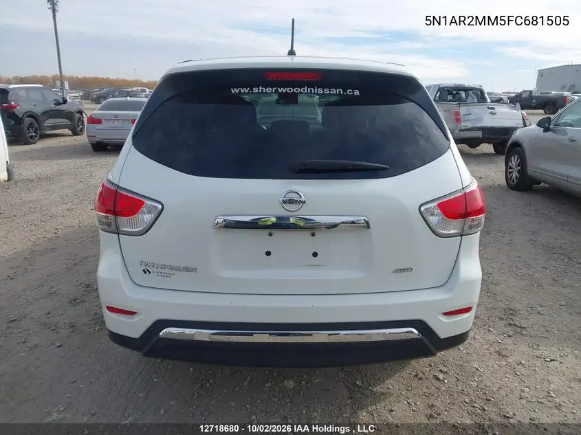 2015 NISSAN PATHFINDER VIN 5N1AR2MM5FC681505 — фото 16