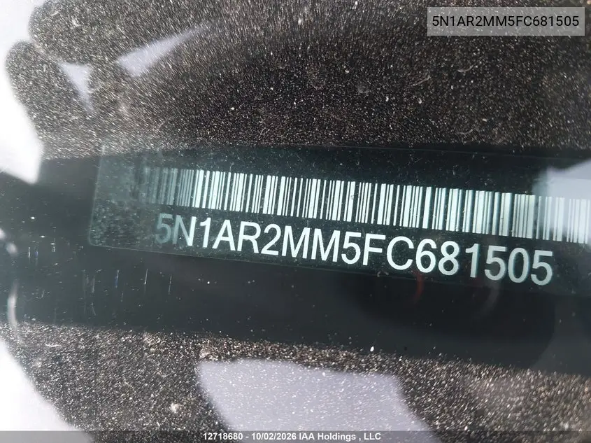 2015 NISSAN PATHFINDER VIN 5N1AR2MM5FC681505 — фото 18
