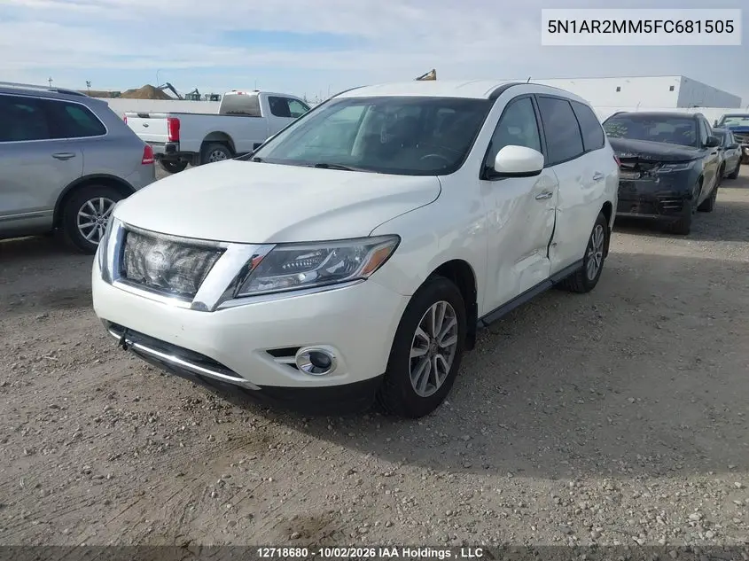 2015 NISSAN PATHFINDER VIN 5N1AR2MM5FC681505 — фото 2