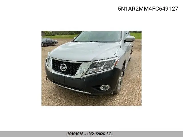 NISSAN PATHFINDER 2015, VIN 5N1AR2MM4FC649127