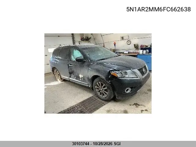 NISSAN PATHFINDER 2015, VIN 5N1AR2MM6FC662638