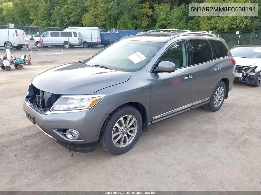 2015 NISSAN PATHFINDER VIN 5N1AR2MM8FC638194 — фото 2