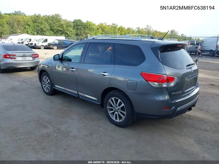 2015 NISSAN PATHFINDER VIN 5N1AR2MM8FC638194 — фото 3
