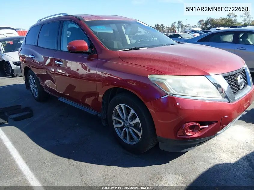 NISSAN PATHFINDER 2015, VIN 5N1AR2MN8FC722668