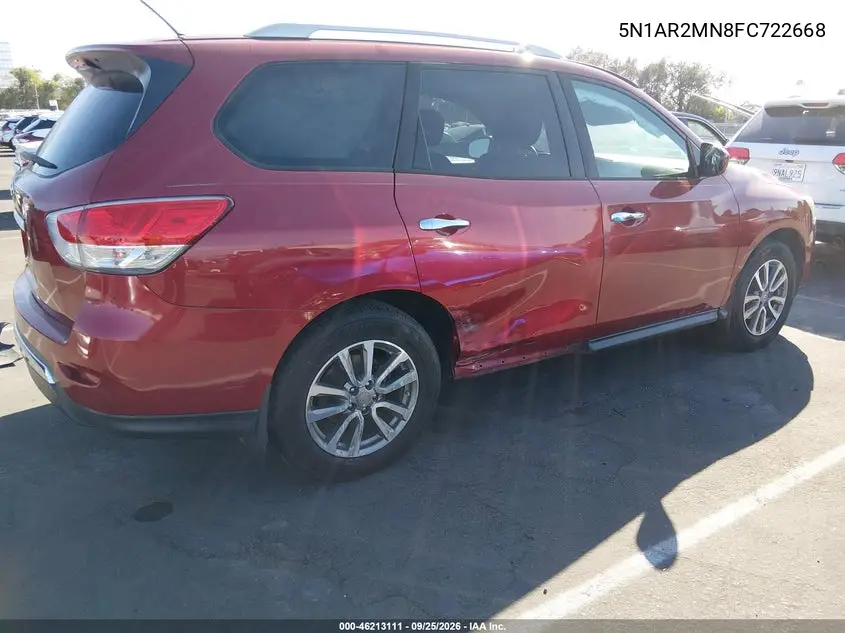 2015 NISSAN PATHFINDER VIN 5N1AR2MN8FC722668 — фото 4