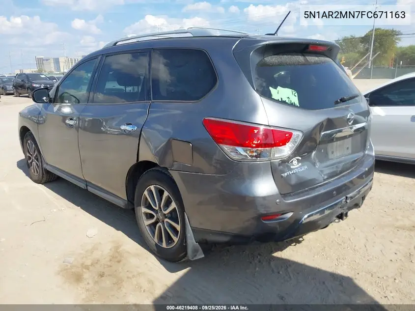 2015 NISSAN PATHFINDER VIN 5N1AR2MN7FC671163 — фото 3