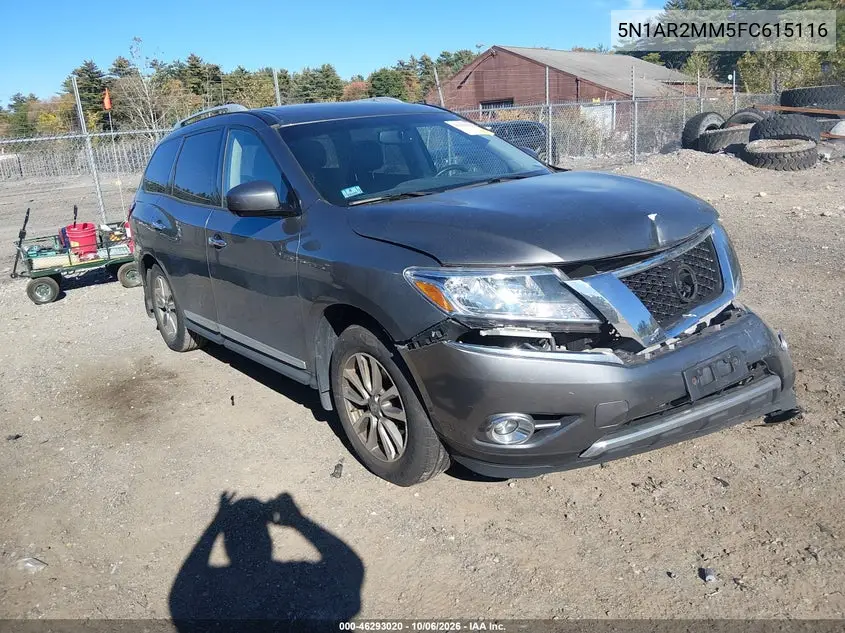 NISSAN PATHFINDER 2015, VIN 5N1AR2MM5FC615116