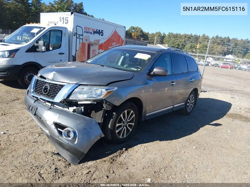 2015 NISSAN PATHFINDER VIN 5N1AR2MM5FC615116 — фото 2