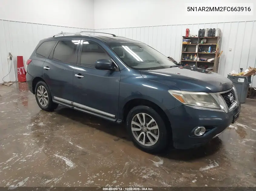 NISSAN PATHFINDER 2015, VIN 5N1AR2MM2FC663916