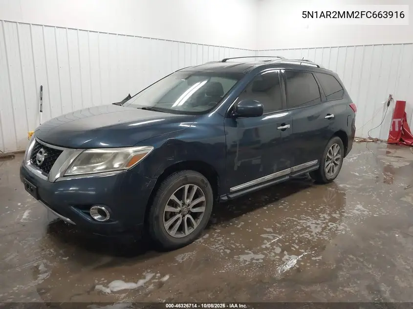 2015 NISSAN PATHFINDER VIN 5N1AR2MM2FC663916 — фото 2
