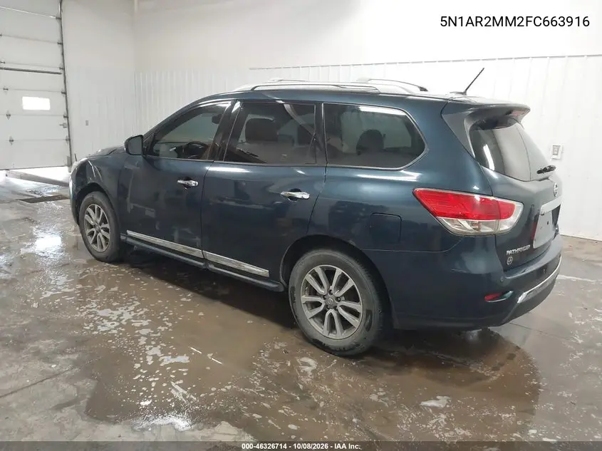 2015 NISSAN PATHFINDER VIN 5N1AR2MM2FC663916 — фото 3