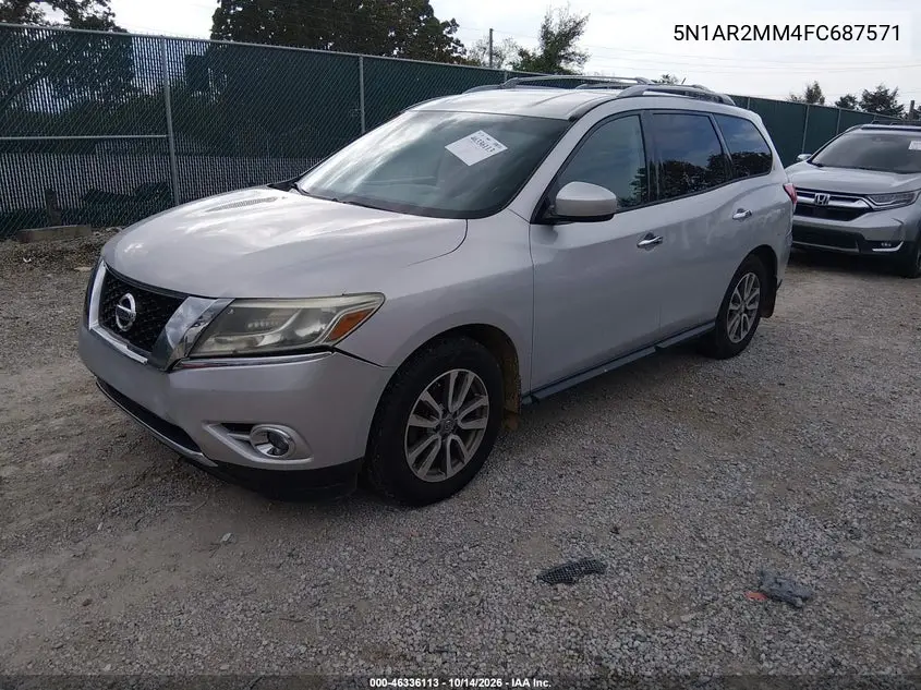 2015 NISSAN PATHFINDER VIN 5N1AR2MM4FC687571 — фото 2