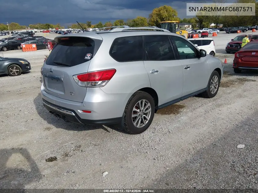 2015 NISSAN PATHFINDER VIN 5N1AR2MM4FC687571 — фото 4