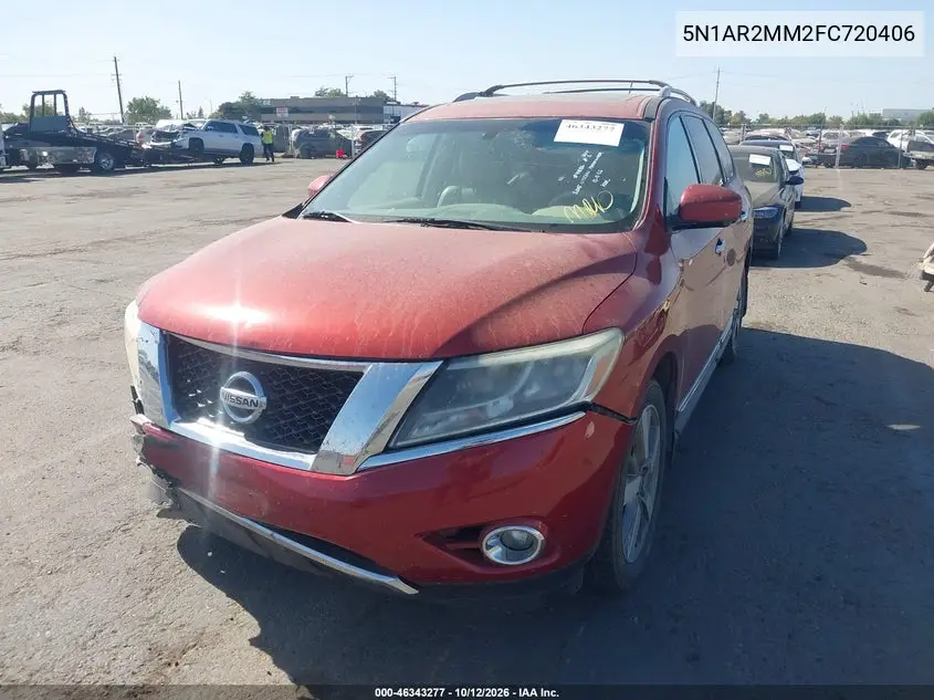 2015 NISSAN PATHFINDER VIN 5N1AR2MM2FC720406 — фото 2