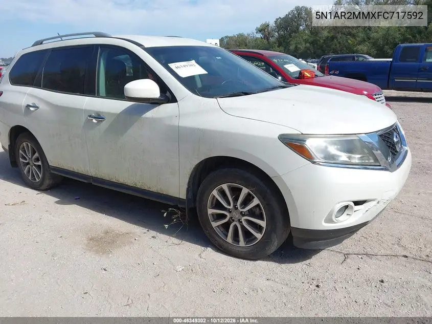 NISSAN PATHFINDER 2015, VIN 5N1AR2MMXFC717592