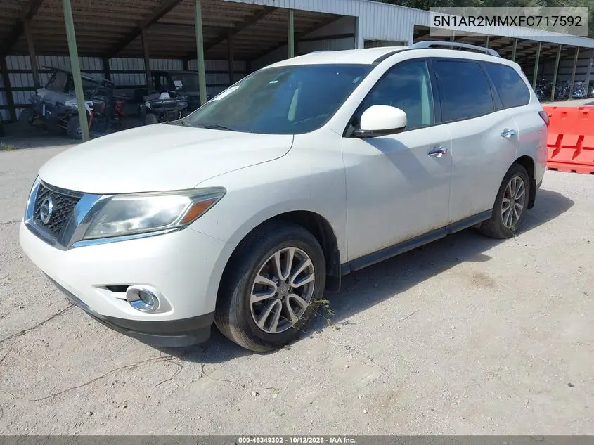2015 NISSAN PATHFINDER VIN 5N1AR2MMXFC717592 — фото 2