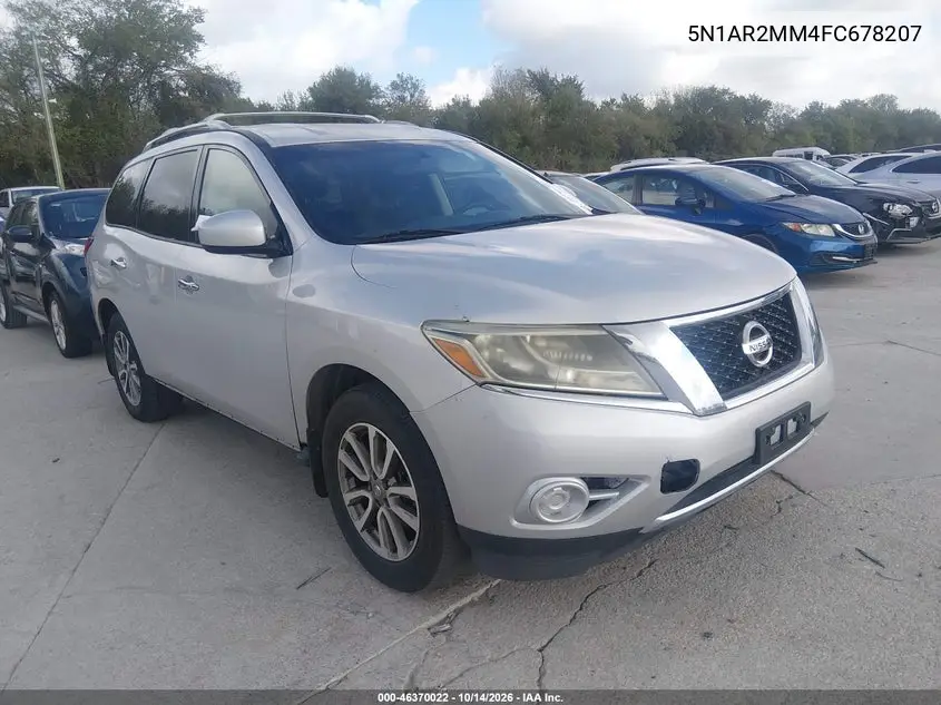 NISSAN PATHFINDER 2015, VIN 5N1AR2MM4FC678207