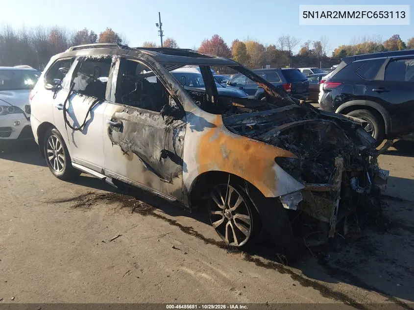 NISSAN PATHFINDER 2015, VIN 5N1AR2MM2FC653113