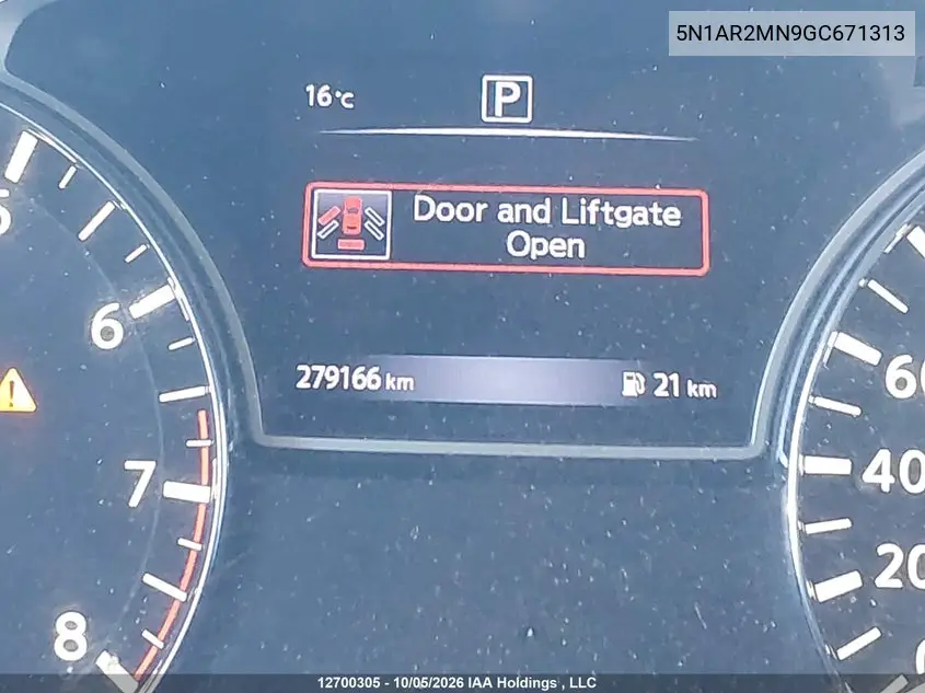 2016 NISSAN PATHFINDER VIN 5N1AR2MN9GC671313 — фото 15