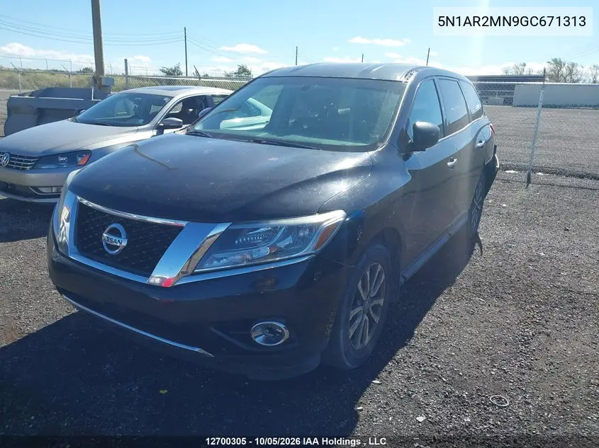 2016 NISSAN PATHFINDER VIN 5N1AR2MN9GC671313 — фото 2