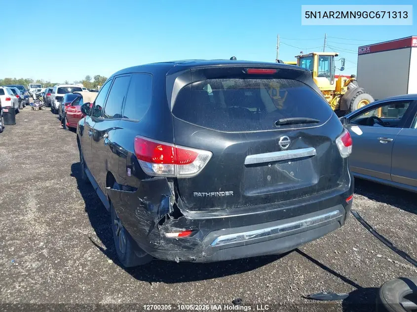 2016 NISSAN PATHFINDER VIN 5N1AR2MN9GC671313 — фото 3
