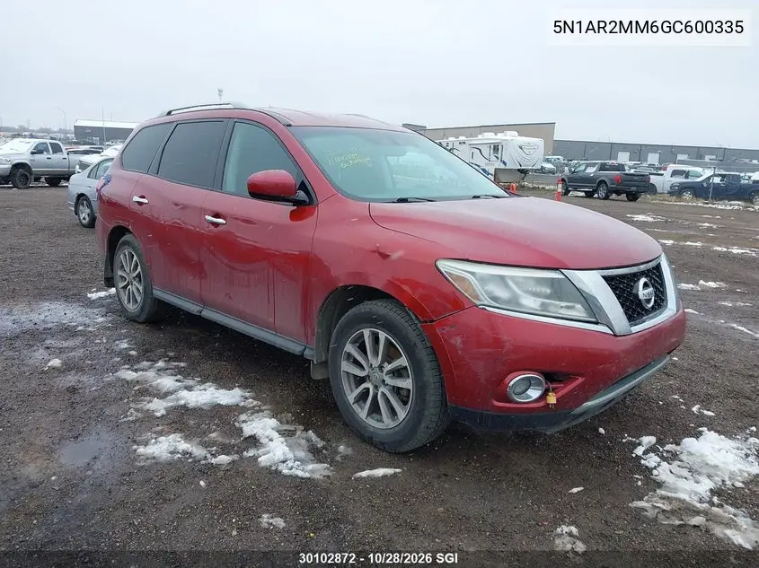 NISSAN PATHFINDER 2016, VIN 5N1AR2MM6GC600335