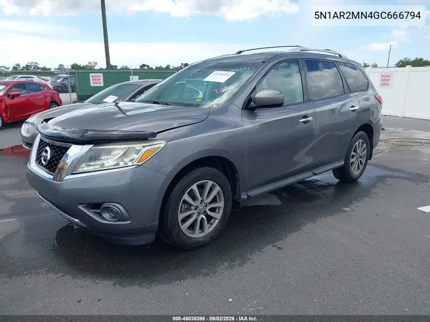 2016 NISSAN PATHFINDER VIN 5N1AR2MN4GC666794 — фото 2