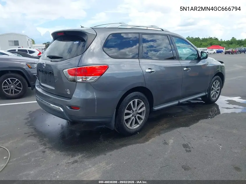 2016 NISSAN PATHFINDER VIN 5N1AR2MN4GC666794 — фото 4