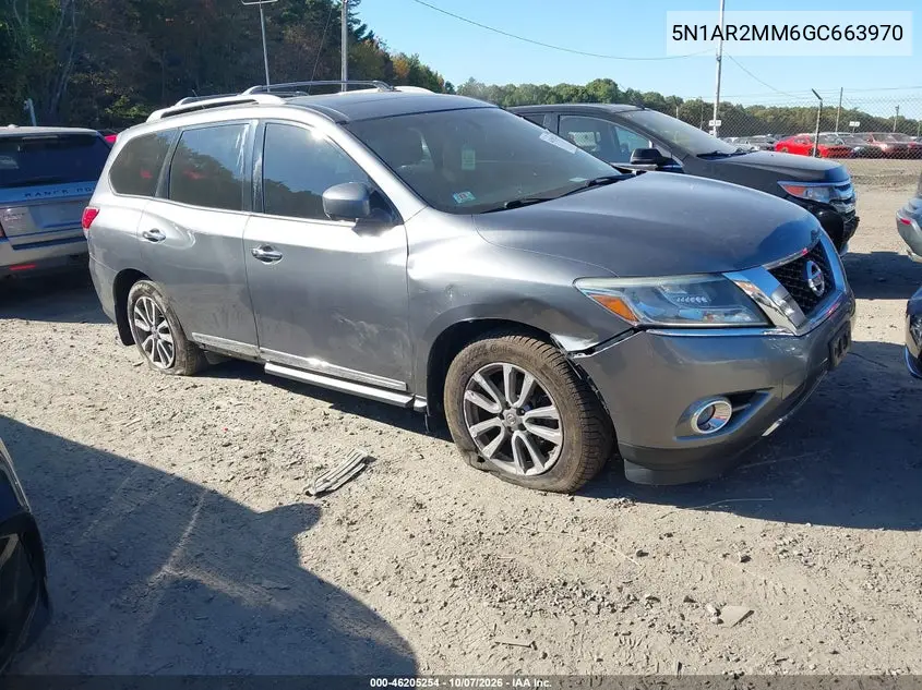 NISSAN PATHFINDER 2016, VIN 5N1AR2MM6GC663970