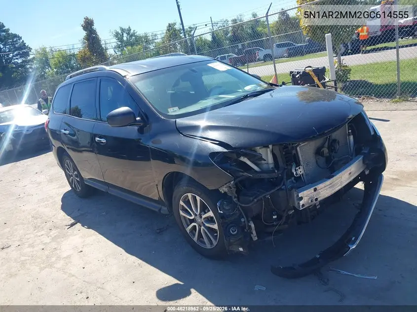 NISSAN PATHFINDER 2016, VIN 5N1AR2MM2GC614555