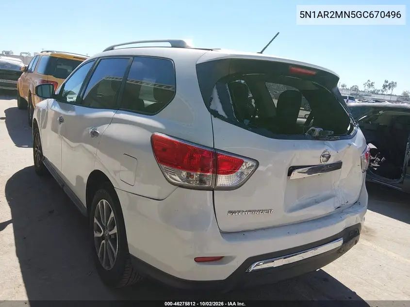 2016 NISSAN PATHFINDER VIN 5N1AR2MN5GC670496 — фото 3