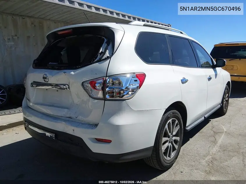 2016 NISSAN PATHFINDER VIN 5N1AR2MN5GC670496 — фото 4