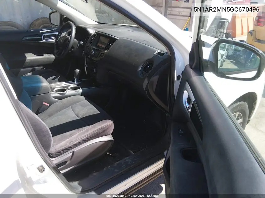 2016 NISSAN PATHFINDER VIN 5N1AR2MN5GC670496 — фото 5