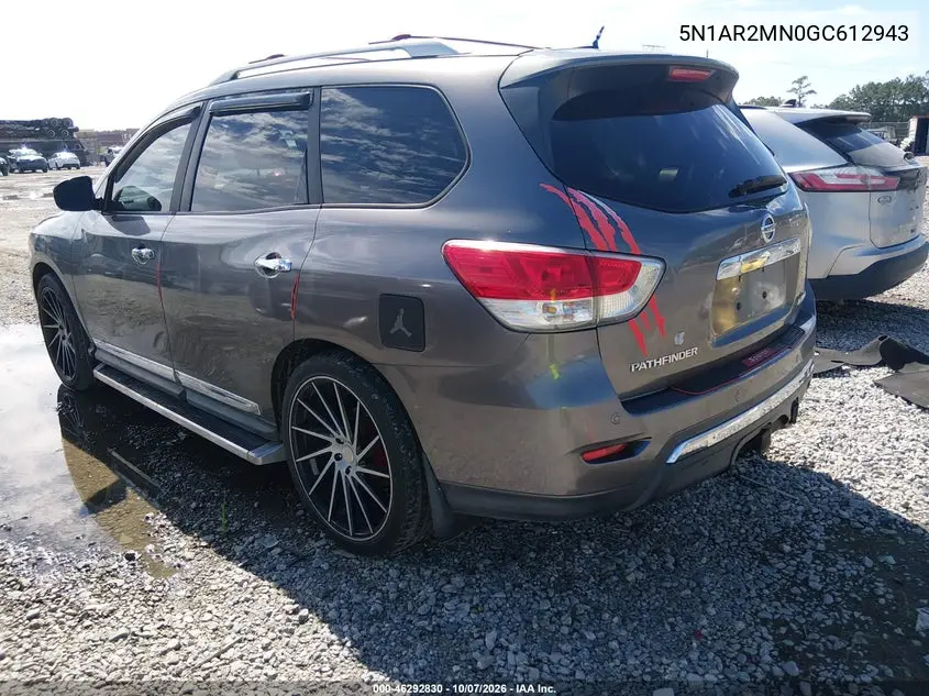 2016 NISSAN PATHFINDER VIN 5N1AR2MN0GC612943 — фото 3
