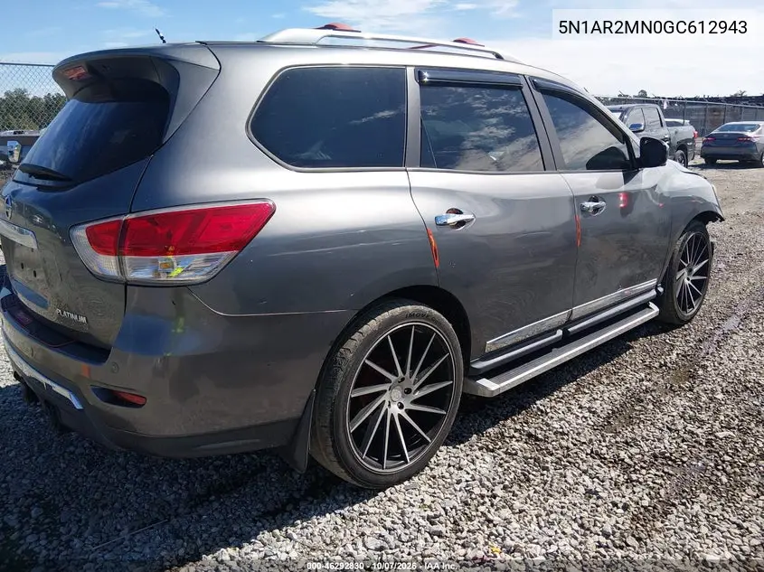 2016 NISSAN PATHFINDER VIN 5N1AR2MN0GC612943 — фото 4