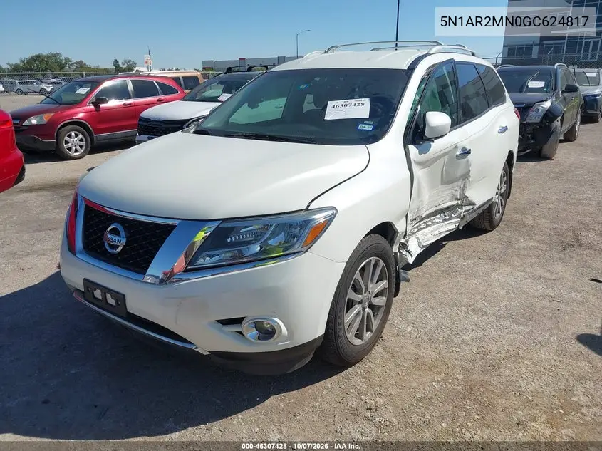 2016 NISSAN PATHFINDER VIN 5N1AR2MN0GC624817 — фото 2