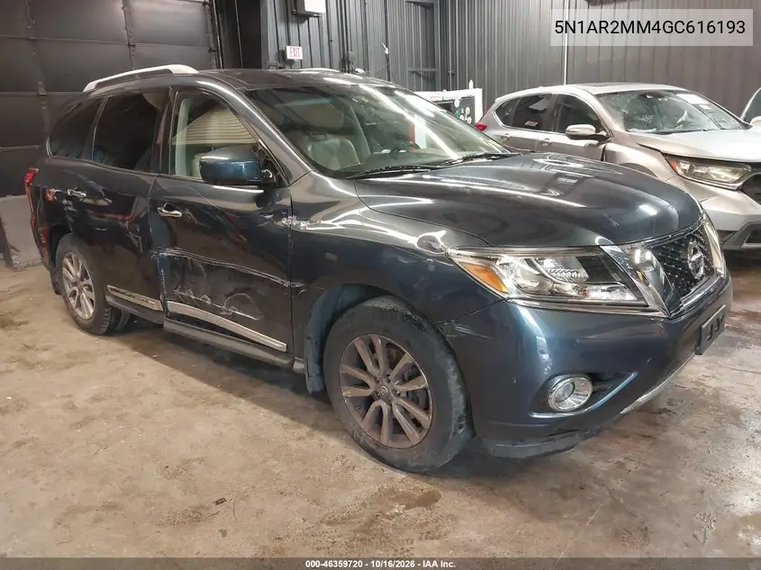 NISSAN PATHFINDER 2016, VIN 5N1AR2MM4GC616193