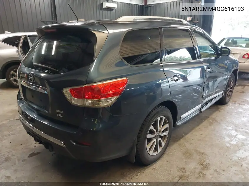 2016 NISSAN PATHFINDER VIN 5N1AR2MM4GC616193 — фото 4