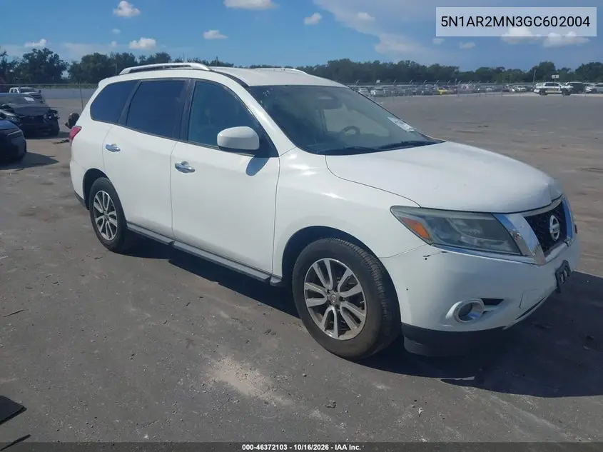 NISSAN PATHFINDER 2016, VIN 5N1AR2MN3GC602004