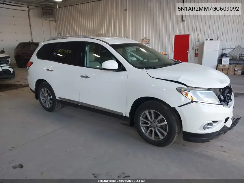 NISSAN PATHFINDER 2016, VIN 5N1AR2MM7GC609092