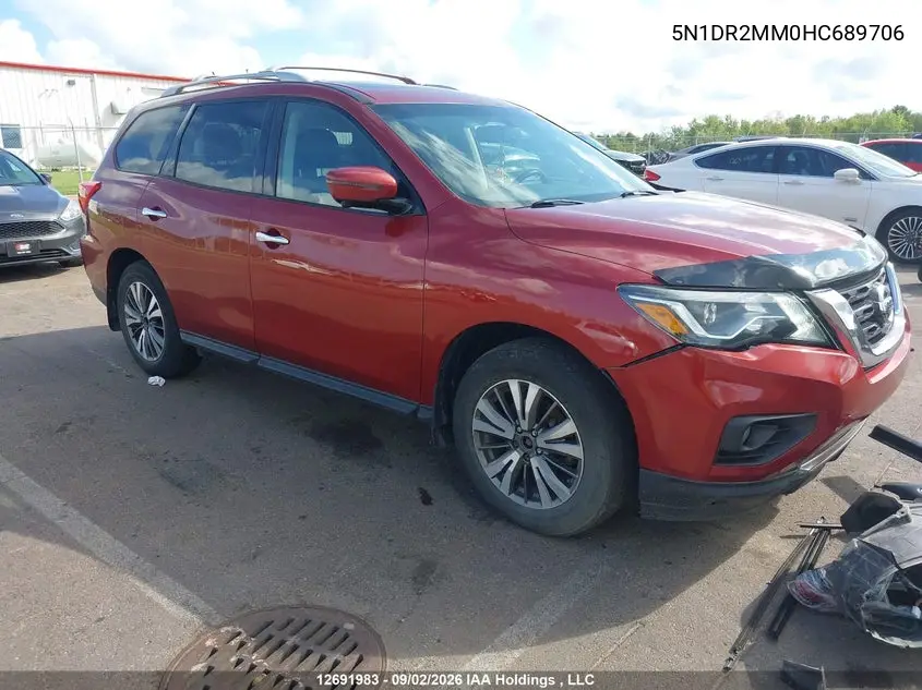 NISSAN PATHFINDER 2017, VIN 5N1DR2MM0HC689706