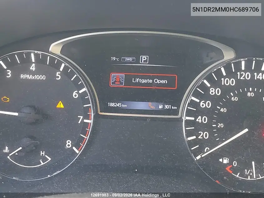 2017 NISSAN PATHFINDER VIN 5N1DR2MM0HC689706 — фото 16
