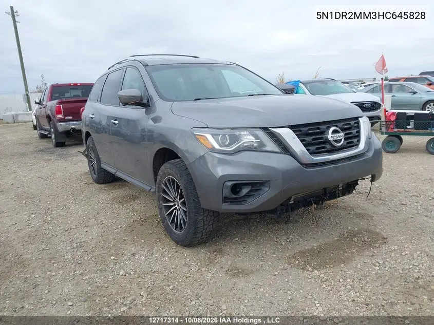 NISSAN PATHFINDER 2017, VIN 5N1DR2MM3HC645828