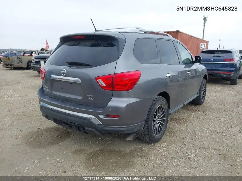 2017 NISSAN PATHFINDER VIN 5N1DR2MM3HC645828 — фото 4
