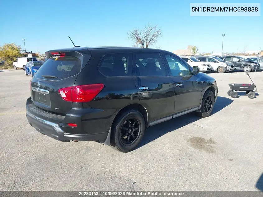 2017 NISSAN PATHFINDER VIN 5N1DR2MM7HC698838 — фото 4