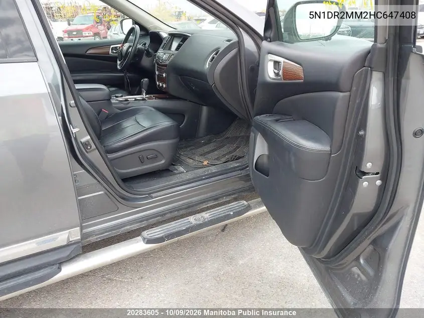 2017 NISSAN PATHFINDER VIN 5N1DR2MM2HC647408 — фото 5