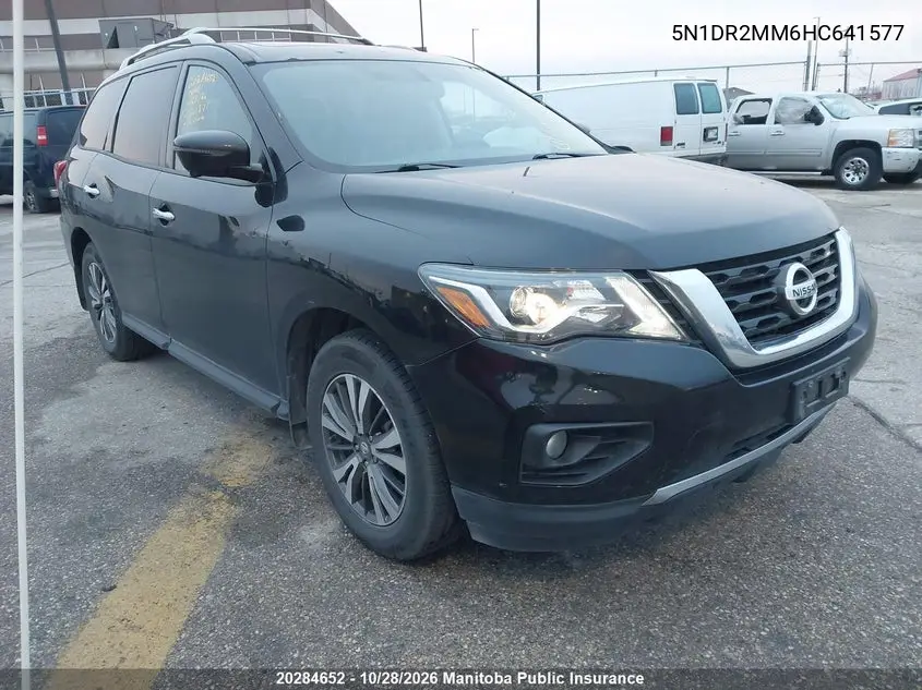 NISSAN PATHFINDER 2017, VIN 5N1DR2MM6HC641577