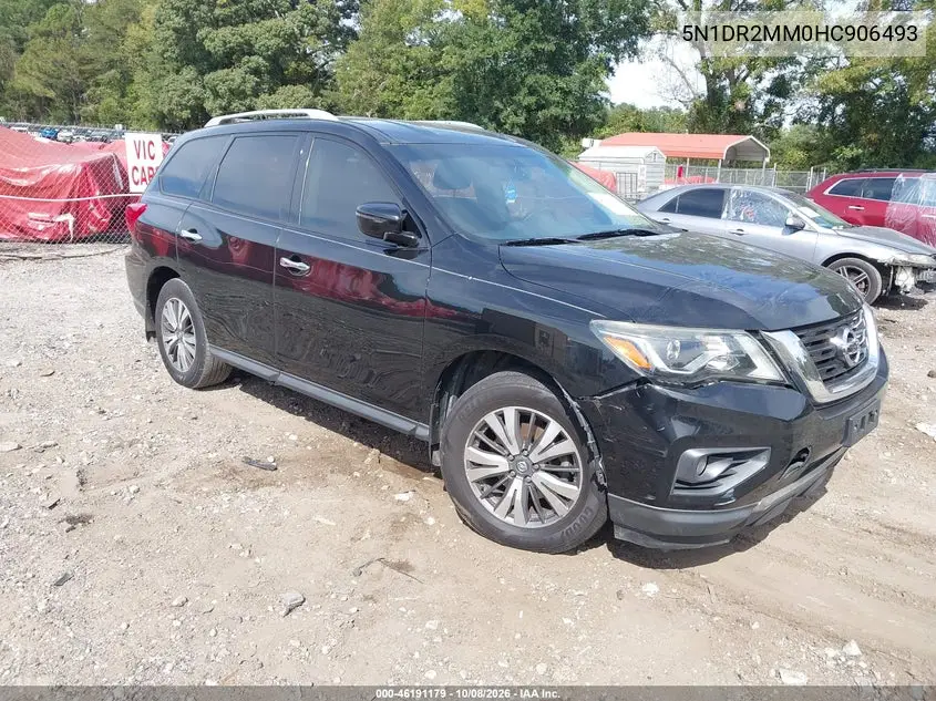 NISSAN PATHFINDER 2017, VIN 5N1DR2MM0HC906493