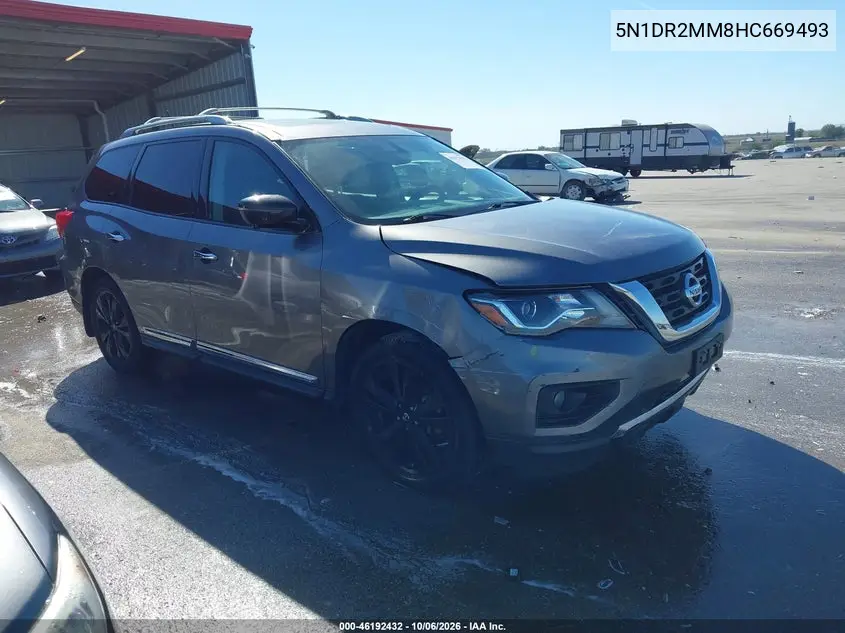 NISSAN PATHFINDER 2017, VIN 5N1DR2MM8HC669493