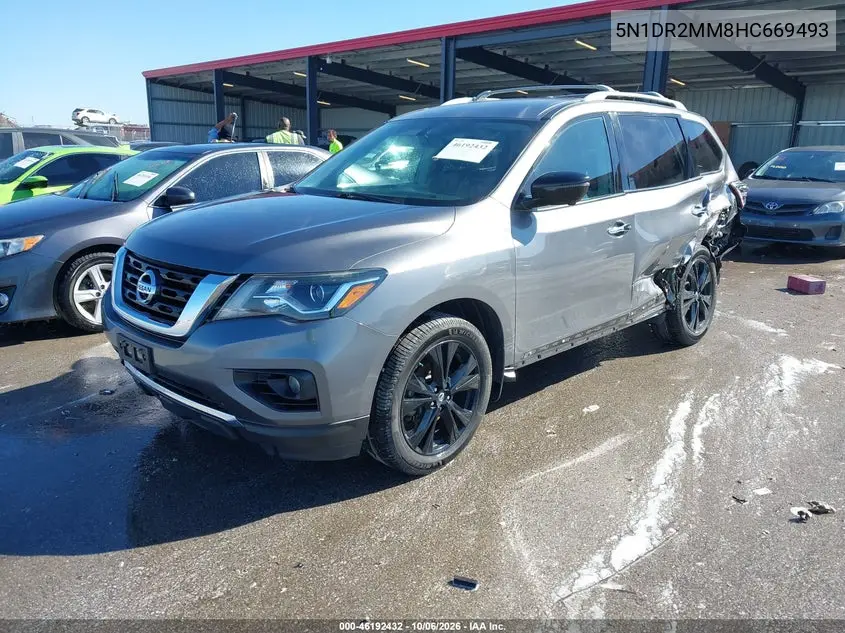 2017 NISSAN PATHFINDER VIN 5N1DR2MM8HC669493 — фото 2